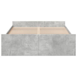 Berkfield Bed Frame With Drawers Without Mattress Concrete Grey 135X190 Cm Double - thumbnail 4