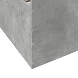 Berkfield Bed Frame With Drawers Without Mattress Concrete Grey 135X190 Cm Double - thumbnail 8