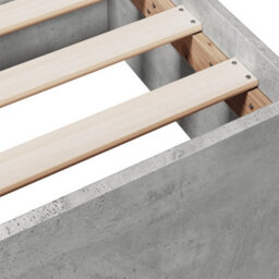 Berkfield Bed Frame With Drawers Without Mattress Concrete Grey 135X190 Cm Double - thumbnail 9