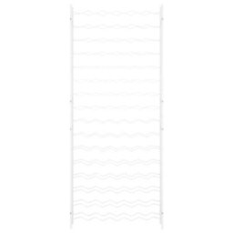 Berkfield Wine Rack For 96 Bottles White Metal - thumbnail 4