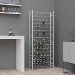 Berkfield Wine Rack For 96 Bottles White Metal