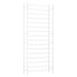 Berkfield Wine Rack For 96 Bottles White Metal - thumbnail 2