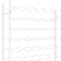 Berkfield Wine Rack For 96 Bottles White Metal - thumbnail 7