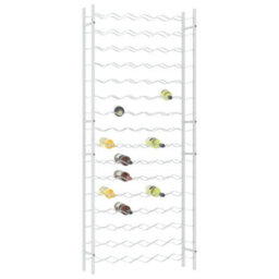 Berkfield Wine Rack For 96 Bottles White Metal - thumbnail 3