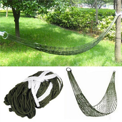 Hammock Army Green New Travel Camping Survival Relaxing Sleeping Hammock - image 1