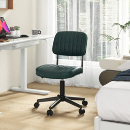 Gainoom Green Pu Leather Office Chair Height Adjustable Executive Chair Computer Desk Chair For Home Office - thumbnail 4