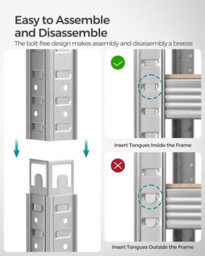 Songmics 5-Level Shelving Rack, Storage Organising Shelf, Boltless Assembly, Garage Organizer, Heavy Duty, Silver - thumbnail 5