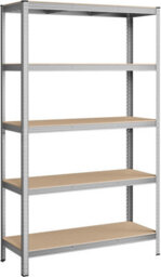 Songmics 5-Level Shelving Rack, Storage Organising Shelf, Boltless Assembly, Garage Organizer, Heavy Duty, Silver - thumbnail 8