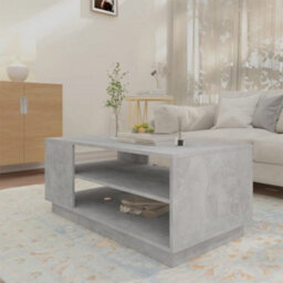 Berkfield Coffee Table Concrete Grey 102X55X43 Cm Engineered Wood - thumbnail 3