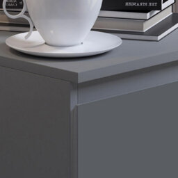 FWSTYLE 4 Drawer Chest Of Drawers Dark Grey Bedroom Furniture - thumbnail 3