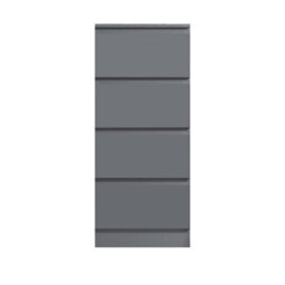 FWSTYLE 4 Drawer Chest Of Drawers Dark Grey Bedroom Furniture - thumbnail 7