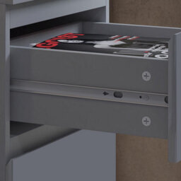FWSTYLE 4 Drawer Chest Of Drawers Dark Grey Bedroom Furniture - thumbnail 5