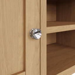 Fwstyle Taberno 2 Door Natural Oak Ready Assembled Tv Unit Media Stand (H) 44 (W) 110 (D) 35Cm - thumbnail 5