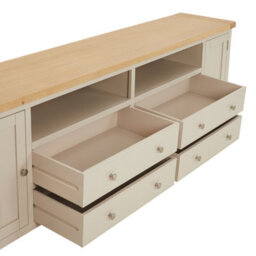 The Furniture Market Marbury Putty Grey Painted Xxl Widescreen Tv Unit Stand Up To 100 Tv Size - thumbnail 6