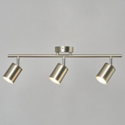 Litecraft Tanner Satin Nickel 3 Light Ceiling Spotlight Bar - thumbnail 3