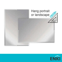 Enki, Horizon, Bm030, 400 X 600mm Rectangular Bevelled Edge Frameless Glass Wall Mirror, Portrait Or Landscape, For Bedroom, Bathr - thumbnail 2