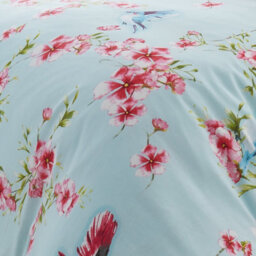 Gc Gaveno Cavailia Tropical Birds Duvet Cover Bedding Set Blue Double 3Pc With Birds And Flowers Print Quilt Cover - thumbnail 3