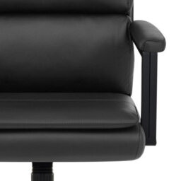 Atlantic Toulon Office Chair Black Faux Leather Chrome Legs - thumbnail 2