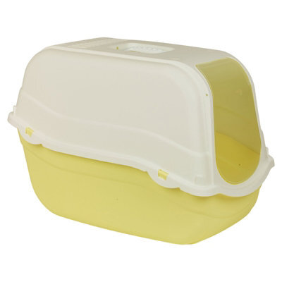 Urbn-Living Urbnliving Extra Large Enclosed Cat Litter Yellow Bottom Tray Filter Box Hooded Large Scoop Toilet Potty - image 1