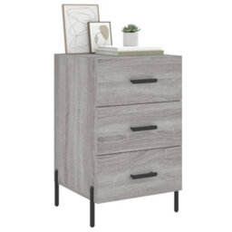 Berkfield Bedside Cabinet Grey Sonoma 40X40X66 Cm Engineered Wood - thumbnail 3