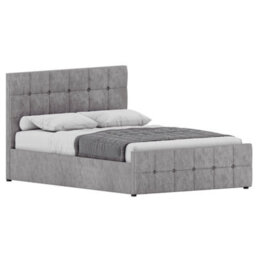 Lassic Vida Designs Valentina Crushed Velvet Silver Ukfr 4Ft6 Double Ottoman Bed Frame, 190 X 135Cm - thumbnail 9