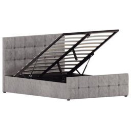 Lassic Vida Designs Valentina Crushed Velvet Silver Ukfr 4Ft6 Double Ottoman Bed Frame, 190 X 135Cm - thumbnail 8
