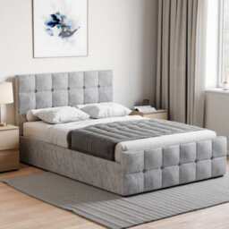 Lassic Vida Designs Valentina Crushed Velvet Silver Ukfr 4Ft6 Double Ottoman Bed Frame, 190 X 135Cm - thumbnail 4