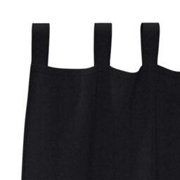 Berkfield Modern Curtains With Curtains 2 Pcs Black Polyester - thumbnail 5