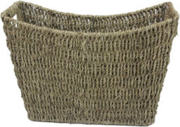 Vintage Seagrass Magazine Storage Rack - Brown - thumbnail 2