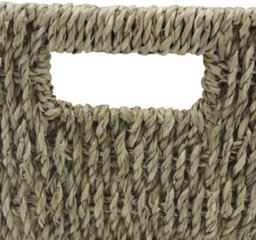 Vintage Seagrass Magazine Storage Rack - Brown - thumbnail 3