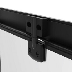 Sundaze Bathroom 700mm Pivot Door Shower Enclosure Matt Black Framed 900mm With Side Panel And Black Smc Shower Tray - thumbnail 5
