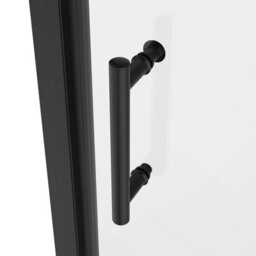 Sundaze Bathroom 700mm Pivot Door Shower Enclosure Matt Black Framed 900mm With Side Panel And Black Smc Shower Tray - thumbnail 4