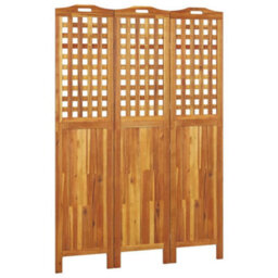 Vidaxl 3-Panel Room Divider 121.5X2X180 Cm Solid Wood Acacia Room Dividers - thumbnail 2