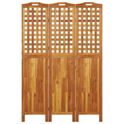 Vidaxl 3-Panel Room Divider 121.5X2X180 Cm Solid Wood Acacia Room Dividers - thumbnail 5