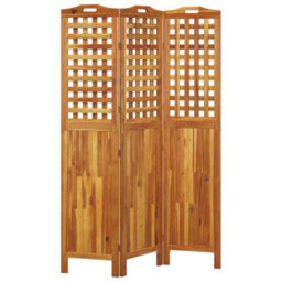 Vidaxl 3-Panel Room Divider 121.5X2X180 Cm Solid Wood Acacia Room Dividers - thumbnail 4