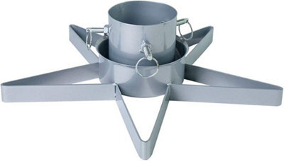 Garden Market Place Star Shape Silver Metal Christmas Tree Stand - image 1