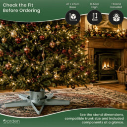 Garden Market Place Star Shape Silver Metal Christmas Tree Stand - thumbnail 7