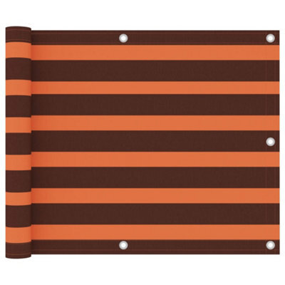 Berkfield Balcony Screen Orange And Brown 75X500 Cm Oxford Fabric - image 1