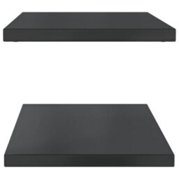 Berkfield Wall Shelves 2 Pcs 100X40X3 Cm Black Stainless Steel - thumbnail 6