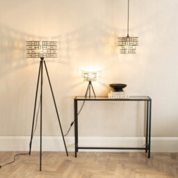 Valuelights Elise Acrylic Jewel Shade Black Tripod Floor Lamp With Led Bulb - thumbnail 4