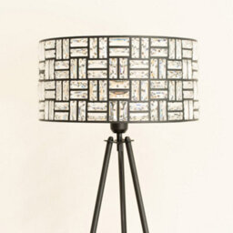 Valuelights Elise Acrylic Jewel Shade Black Tripod Floor Lamp With Led Bulb - thumbnail 3