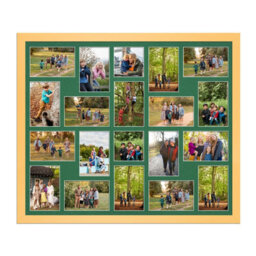 AK Frames 80X70Cm Mustard Yellow Modern Multi Photo Frame With Emerald Mount - Holds 20 Apertures (18X) 6X4, (2X) 4X4 Photos - thumbnail 1