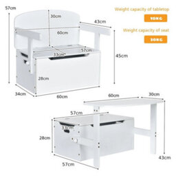 3-In-1 Kids Table & Chair Storage Box - thumbnail 2