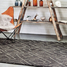 Asiatic Nomad Nm01 Dark Grey Wool Rug-120Cm X 170Cm - thumbnail 1