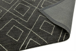 Asiatic Nomad Nm01 Dark Grey Wool Rug-120Cm X 170Cm - thumbnail 4