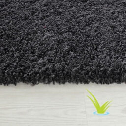 STALWART Modern Shaggy Rug - 5Cm Thick Pile, Non-Slip, Soft Touch Carpet - Washable Area Rugs (Dark Grey, 60X110 Cm) - thumbnail 4