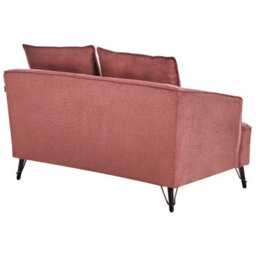 Beliani Sofa 2 Seater Hobro Fabric Burgundy - thumbnail 6
