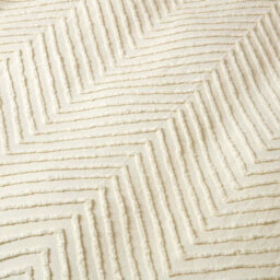 Homescapes Off White Chevron Cotton Tufted Duvet Cover Set, King - thumbnail 5