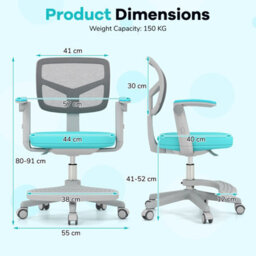 Gainoom Kids Green Desk Chair Children Study Chair W/ Adjustable Height - thumbnail 2