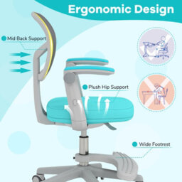 Gainoom Kids Green Desk Chair Children Study Chair W/ Adjustable Height - thumbnail 7